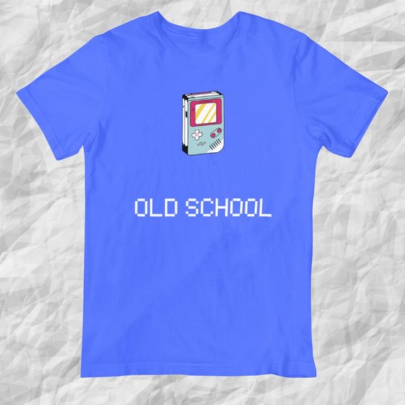 Old School T-Shirt, 90s T-Shirt, Custom Tee, Gaming Shirt, Gildan, Light Blue - Picture 5 of 10